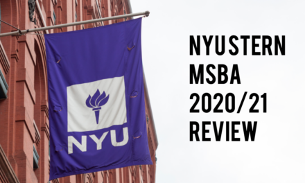 NYU Stern Masters of Science in Business Analytics (MSBA) 2020/21 Review